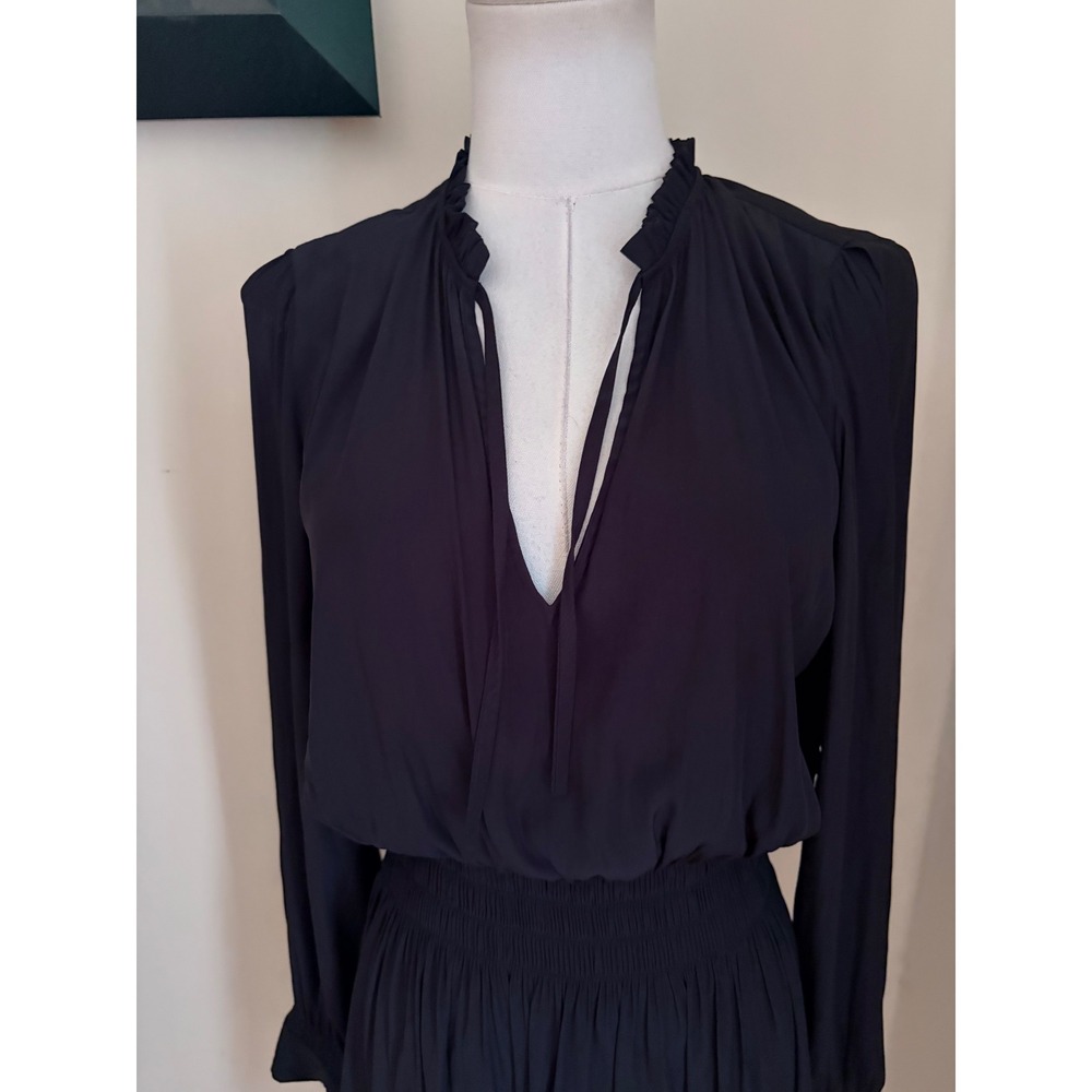 Brochu Walker Olivia Smocked Dress Tiered Mini Ruffle V-Neck Med - Picture 5 of 8